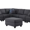 Cooper - 7 Piece Reversible L-Shape Sectional Sofa & Comfort Ottoman And Cupholder - Dark Gray - Image 3