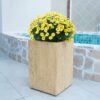Handmade Travertine Planter Box, Magnesium Oxide - Antique Brown - Image 2
