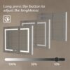 LED Lighted Bathroom Medicine Cabinet With Mirror, 30 x 26", Recessed Or Surface LED Medicine Cabinet, Defog, Stepless Dimming, Color Temper Change, 2 Outlets, Storage Shelves - Silver - Image 5