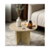 Natural Marble Coffee Table For Living Room, Genuine Marble - Glod Yellow Beige - Image 2