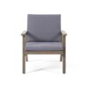 Temecula - (Set of 2) Outdoor Club Chairs With Cushions - Dark Gray - Image 6