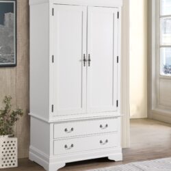 Elegant Traditional Armoire - White