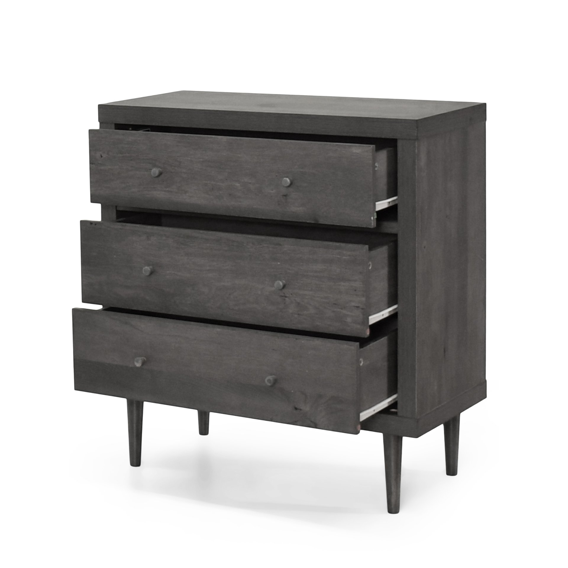 Nystrom - Mid Century Modern 3 Drawer Chest - Gray - Image 5