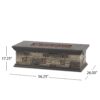 Contemporary Rectangle Fire Pit 50, 000 Btu Magnesium Oxide - Stone Gray - Image 3