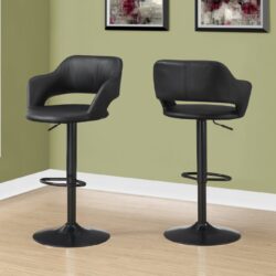Swivel Stool Bar Height, Adjustable, Contemporary & Modern - Black