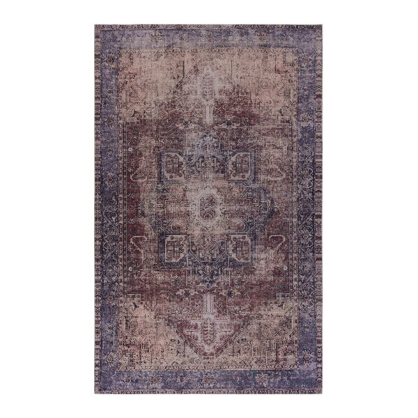 Maval - 2' X 3' Washable Area Rug - Burgundy
