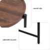 Small Coffee Tables 2 Tier Modern Sofa Side Table With Wood Storage Shelf Living Room End Tables Nightstands - Walnut Brown - Image 9