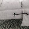 Linen Massage Chaise Lounge Indoor With Remote Control, Ergonomic Electric Massage Lounger With 5 Modes - Light Gray - Image 13