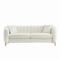 Tufted Oversized Sofa For Living Spaces - Beige