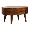 Mini Rounded Coffee Table - Chestnut - Image 4