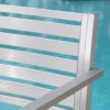 Outdoor Aluminum Rust Proof Barstools (Set of 2) - Silver - Image 5