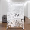 Decorative Freestanding Metal Privacy Screen For Indoor & Outdoor Use - White - Image 13