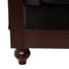 Chesterfield Velvet Loveseat Sofa, 2 Person Rolled Arm Upholstered Couch - Black - Image 13