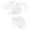 Cloud - Coffee Table (Set of 3), Irregular Shape Coffee Table With 2 Drawers, 2 Small Stools For Living Room - White - Image 18