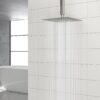 Modern 10" Square Rainfall Shower Head & Stainless Steel Wall Or Ceiling Mount Luxury Spa Shower Panel - Brushed Nickel - Image 4