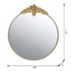Large Round Wall Mirror With Metal Frame, Circle Accent Mirror For Living Room Bedroom Entryway - Gold - Image 7