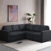 Sectional Sofa Bed - Black - Image 7