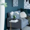 C Shaped Side Table, Artistic Accent Table For Living Room - Gold - Image 8