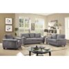 Sophisticated Sofa With Padded Arms - Gray - Image 5