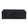 Luxurious Marble Texture Coffee Table Elegant Design Versatile Living Room Accent - Black - Image 7