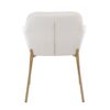 Daniella - Contemporary Dining Chair (Set of 2) - Cream / Gold - Image 5