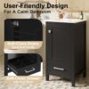18" Bathroom Vanity With Sink, Soft Close Drawers, Door Organizer, Divider Drawer, Adjustable Foot Pads - Black - Image 8