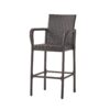 Outdoor Rattan Wicker Bar Chair With Metal Frame - Brown - Image 6