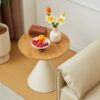 Round Coffee Table - Brown / White - Image 7