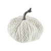 Chenille Weighted Pumpkin Ornament Decor For Holiday Harvest Festival Fall Festival & Thanksgiving (Set of 2) - White - Image 5