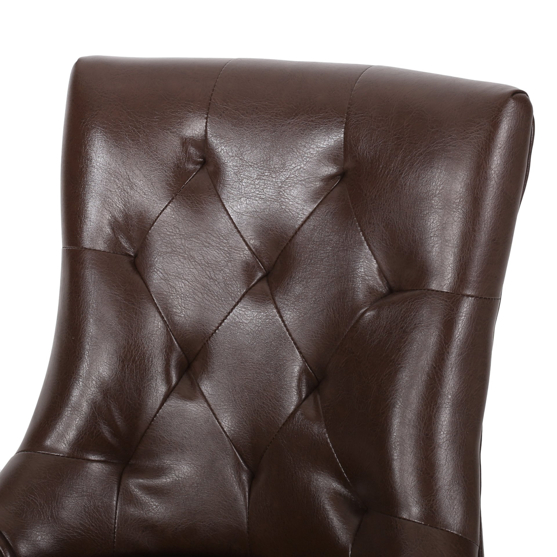 Cheney - Contemporary Dining Chair (Set of 2) With Tufted Diamond Stitching And Sloped Arms - Dark Brown - Image 13