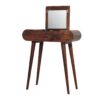 Mini Round Fold Vanity - Chestnut - Image 7