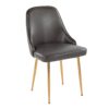 Marcel - Contemporary / Glam Dining Chair (Set of 2) - Gray - Image 2