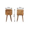 Mini Curved Nightstand - Oak - Image 10
