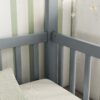 Double Twin House-Style Floor Bed With Fence, Guardrails, Without Door - Gray - Image 6