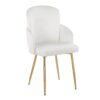 Dahlia - Contemporary Dining Chair (Set of 2) - Cream / Gold - Image 2