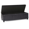 Avalon - Extra Large Storage Ottoman Bench - Tanners Brown - Image 3