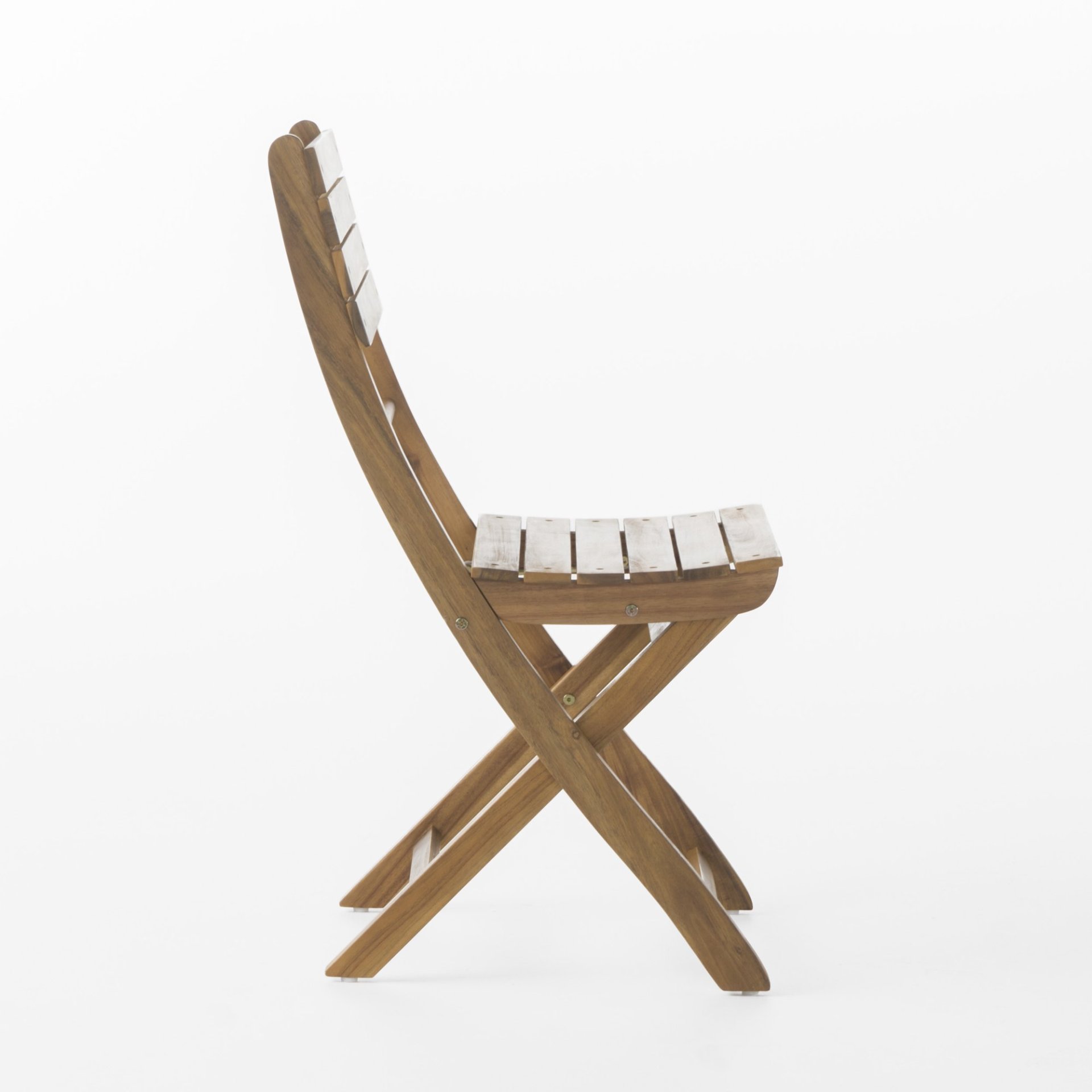 Natural 5 Piece Wood Outdoor Patio Dining Set - Natural Stained - Image 8