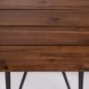 Zion - Outdoor Industrial Iron And Coffee Table - Teak - Image 13