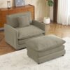 Modern Sofa Modular Sofa Couch Upholstered L - Shape Sectional Sofa With Side Storage Pockets For Living Room - Brown - Image 10