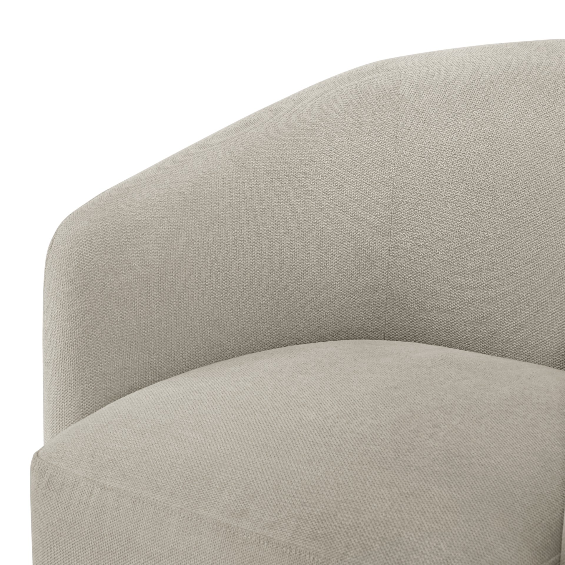 Ardena - Modern Sea Oat Swivel Barrel Chair - Beige - Image 12