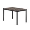 5 Piece Dinning Set With Faux Marble Top, Table & 4 Chairs - Black - Image 5