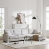 Modern Oversized Sectional Sofa, L-Shaped Luxury Couch Set With 2 Free Pillows, 5 Seat Chenille Indoor Furniture With Chaise - Light Gray - Image 13