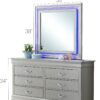 Elegant Transitional LED Accent Mirror 2 - Silver Champagne - Image 6