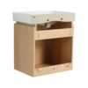 20" Wall Mounted Bathroom Vanity With Ceramic Sink And Storage Cabinet - Oak - Image 16