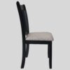 Modern Dining Chair (Set of 2) With Cushion Seats And Wooden Back - Black - Image 7