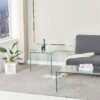 Small Clear Glass Side & End Table, Tempered Glass End Table Small Coffee Table - Transparent - Image 12