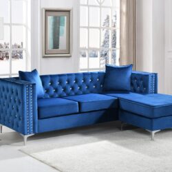 Paige - Sofa Chaise - Blue