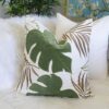 Autumn Vibes Leaf Accent Pillow With Matching Back - Green - Image 5