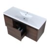 Floating 48" Bathroom Vanity With Resin Sink And Soft Close Doors California Plywood - California Walnut - Image 15