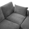 Modern Sectional Sofa Modular Sofa With Movable Ottoman, USB Ports & Phone Holder Chenille - Gray - Image 17